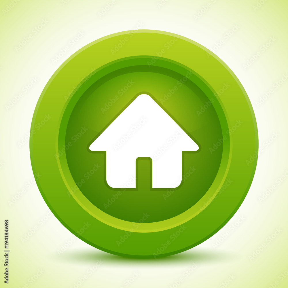 Real estate green button. Vector illustration Real estate green button. Vector illustration