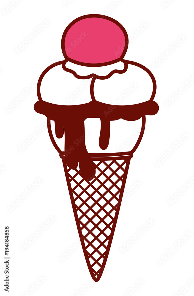 delicious and sweet ice cream vector illustration design