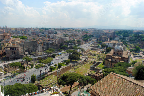 Veduta aerea dei fori romani