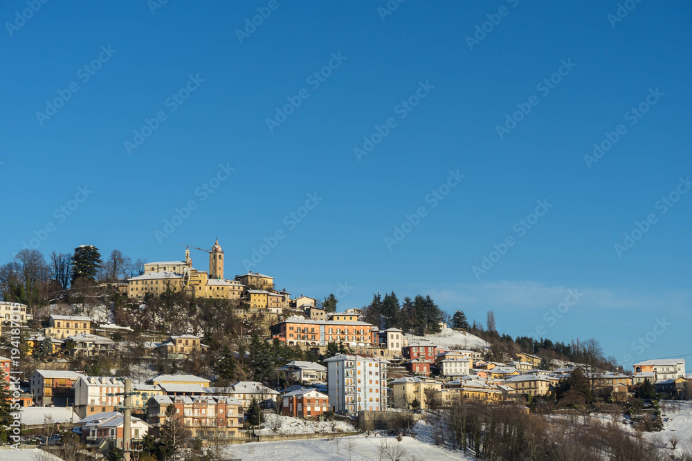 Cityscape of Monforte of Alba, Piedmont - Italy