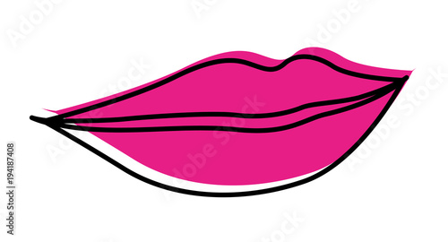 sensuality lips isolated icon vector illustration design