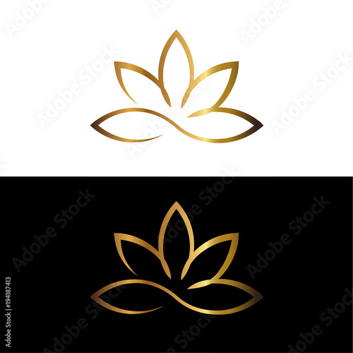 gold lotus logotype © Grafik-Komputerowy