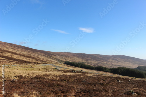 Wicklow mountains in Ireland during the winter season photo