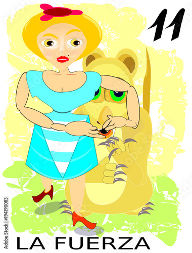 Carta del tarot que representa la fuerza.