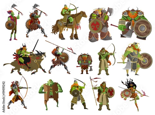 ogre orc fantasy monster soldiers collection