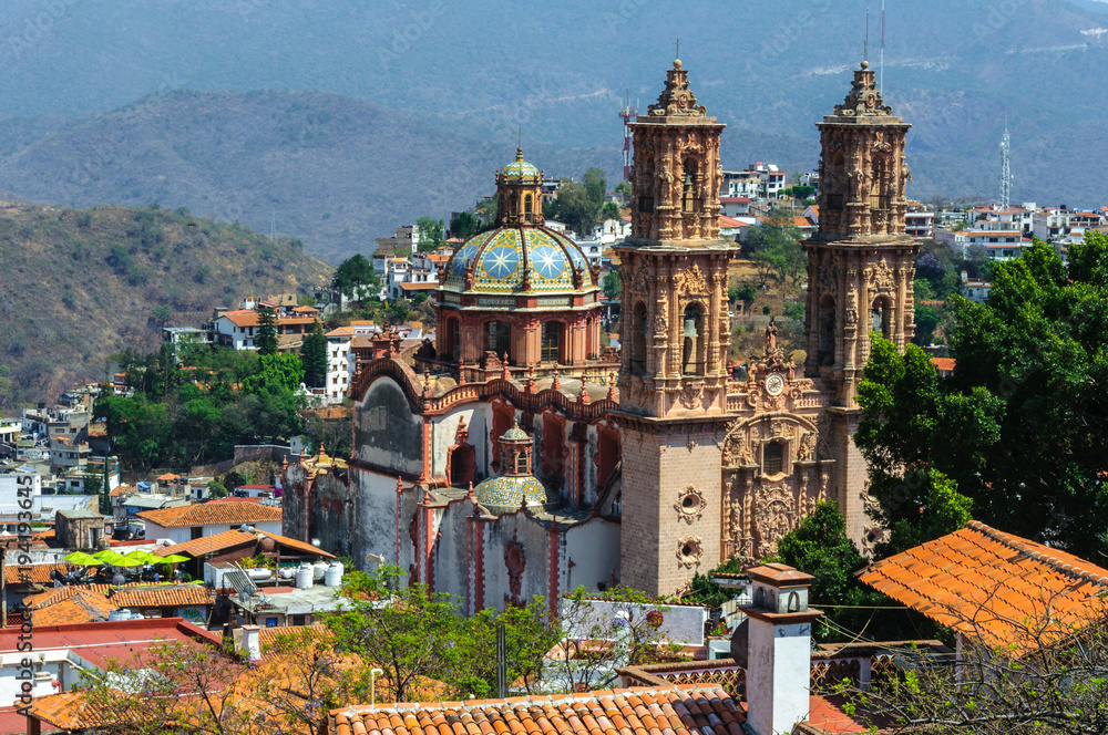Obraz premium Parafia Santa Prisca w Taxco de Alarcon, Guerrero, Meksyk