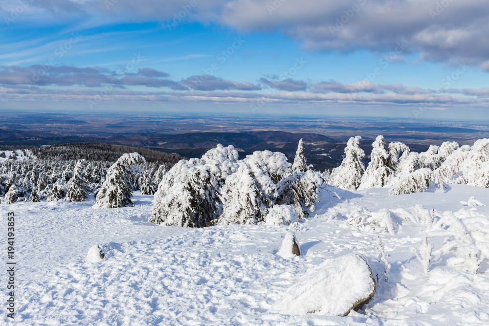 brocken mountain germany winter landscape brocken mountain germany winter landscape