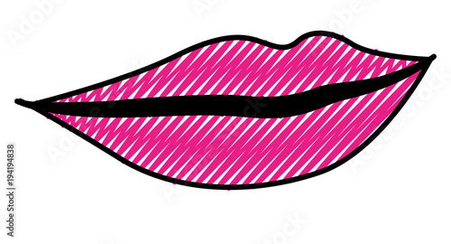 sensuality lips isolated icon vector illustration design