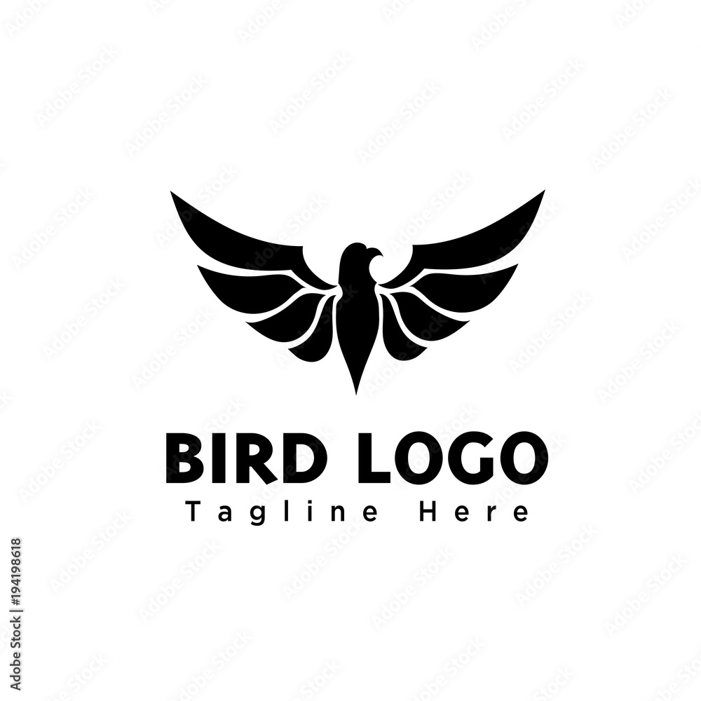 Abstract art eagle fly logo