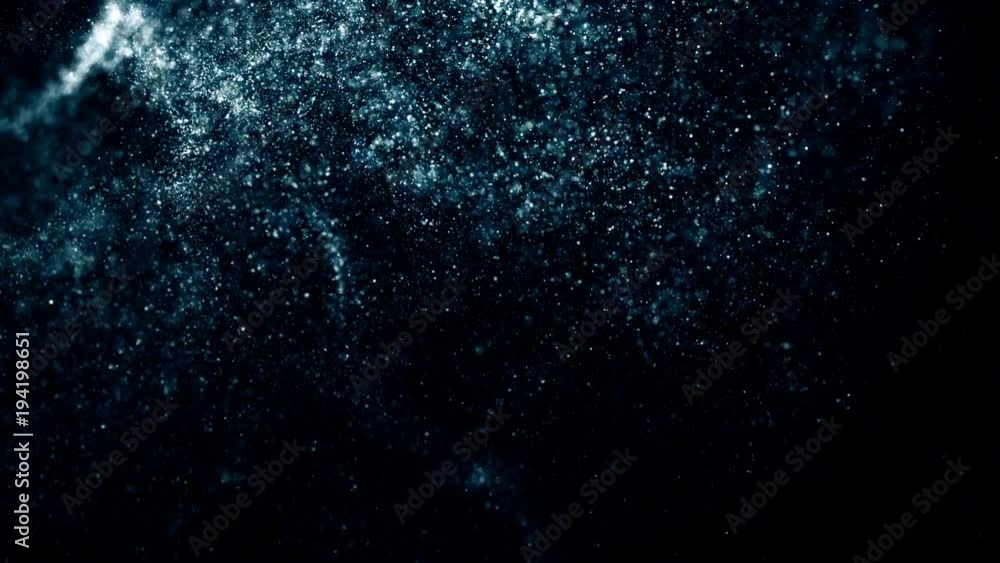 dust particles, abstract floating particles on black background ...