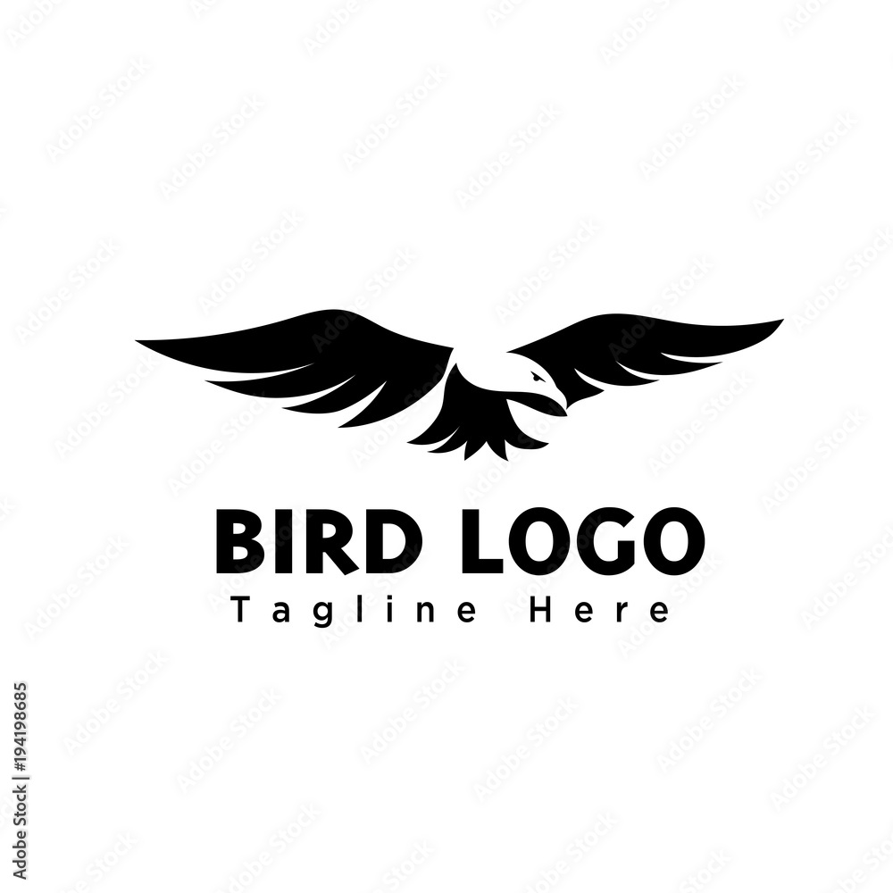 silhouette Eagle fly logo silhouette Eagle fly logo