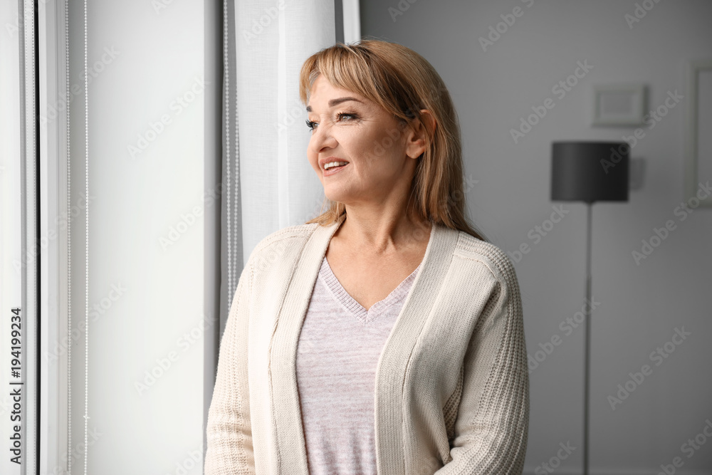 Senior woman in casual clothes at home Senior woman in casual clothes at home