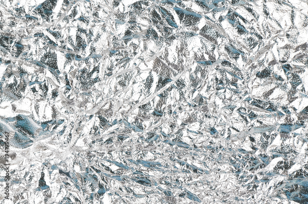 Wrinkled packaging foil background Wrinkled packaging foil background