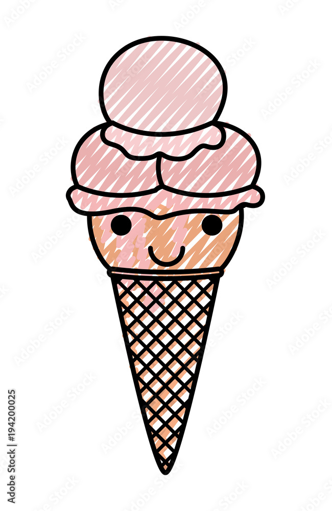 delicious ice cream kawaii character vector illustration design delicious ice cream kawaii character vector illustration design