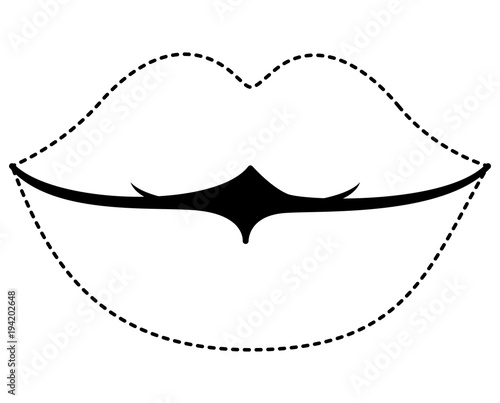 sensuality lips isolated icon vector illustration design