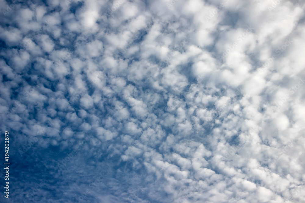 Blue sky and white clouds,idea is to boost the business spirit.