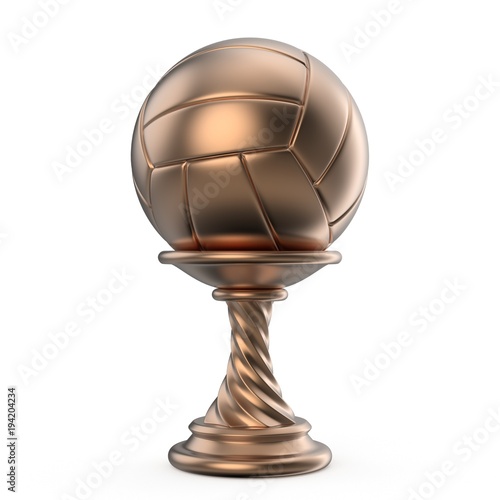 Bronze trophy cup VOLLEYBALL 3D