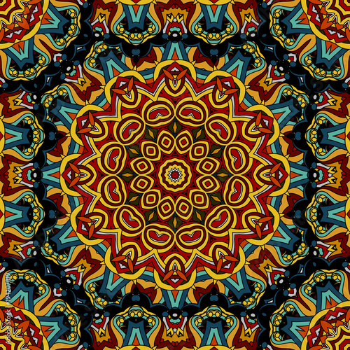 Fototapeta Seamless pattern morrocan vitrage ornament
