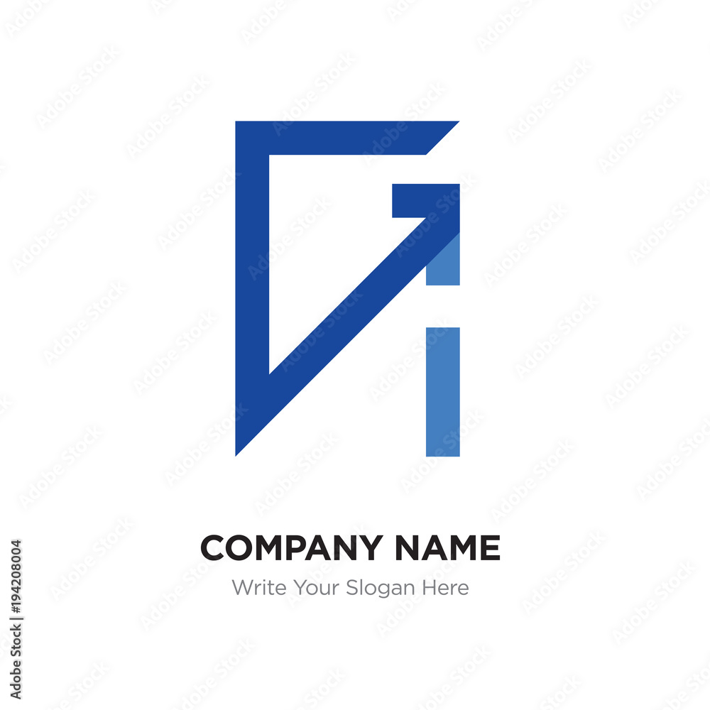 Abstract letter GI,IG logo design template, blUE Alphabet initial letters company name concept. Flat thin line segments connected to each other Abstract letter GI,IG logo design template, blUE Alphabet initial letters company name concept. Flat thin line segments connected to each other