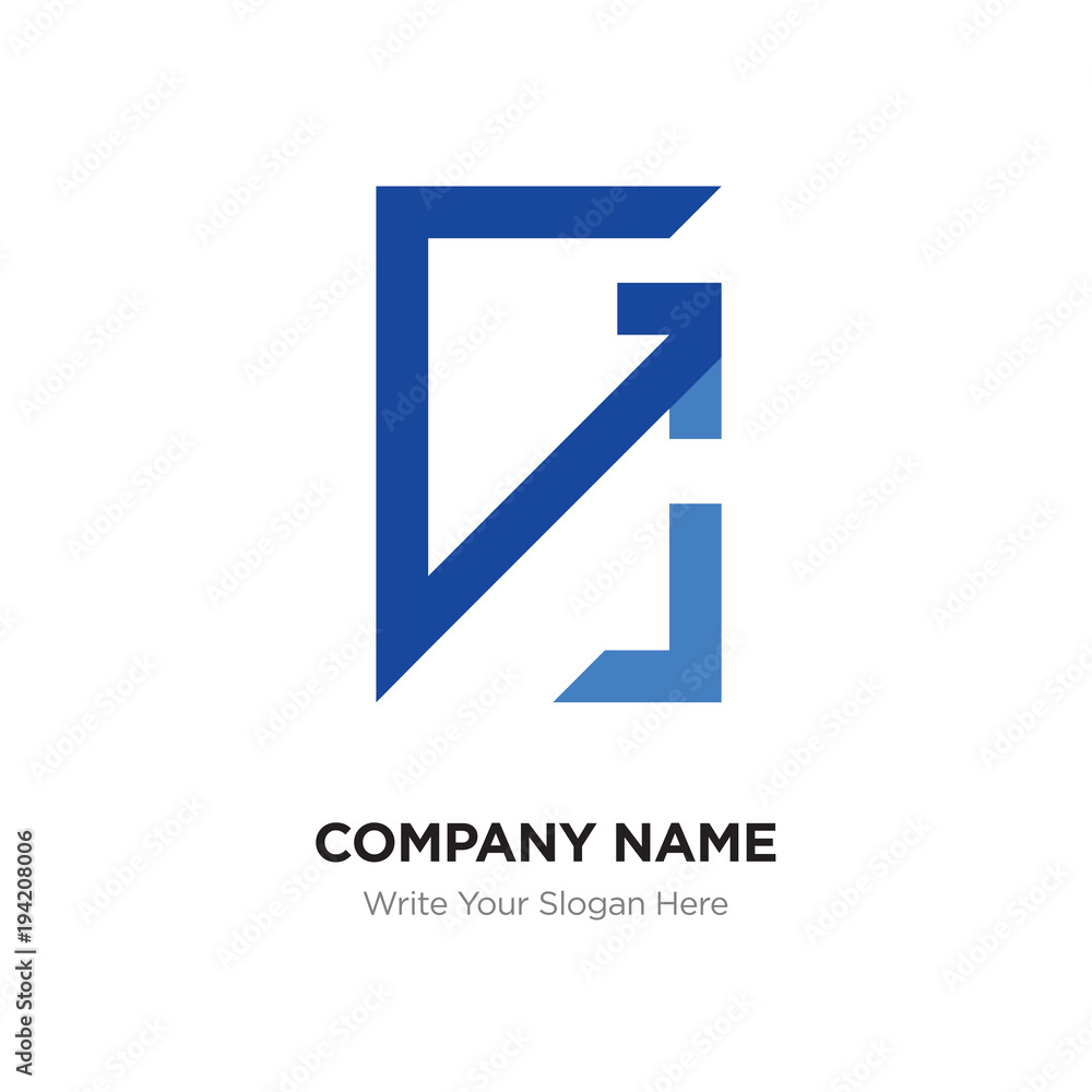 Abstract letter GJ,JG logo design template, blUE Alphabet initial letters company name concept. Flat thin line segments connected to each other Abstract letter GJ,JG logo design template, blUE Alphabet initial letters company name concept. Flat thin line segments connected to each other