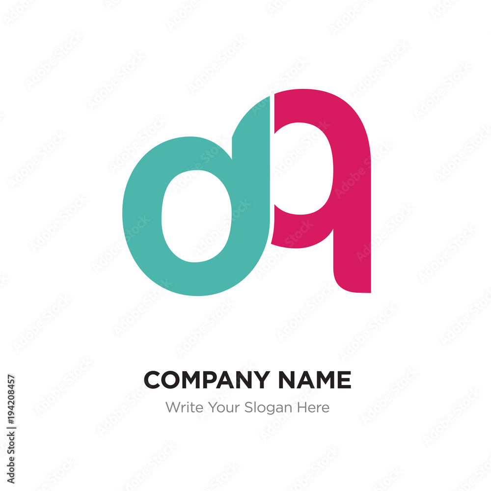 Abstract letter dq, qd logo design template, green & red Alphabet initial letters company name concept. Flat thin line segments connected to each other Abstract letter dq, qd logo design template, green & red Alphabet initial letters company name concept. Flat thin line segments connected to each other