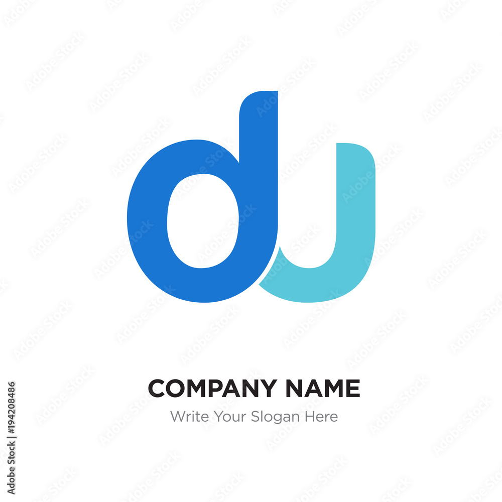 Abstract letter du,ud logo design template, blue & green Alphabet initial letters company name concept. Flat thin line segments connected to each other Abstract letter du,ud logo design template, blue & green Alphabet initial letters company name concept. Flat thin line segments connected to each other