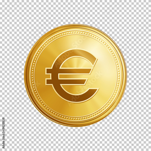 Gold euro coin