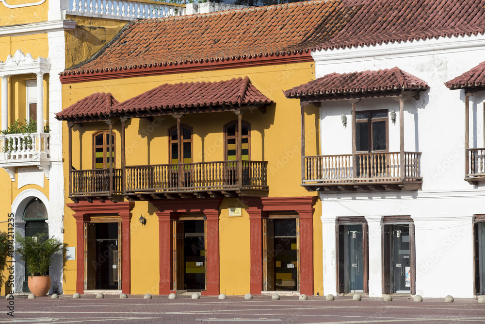 Houses in Plaza de la Aduana - Cartagena de Indias, Colombia