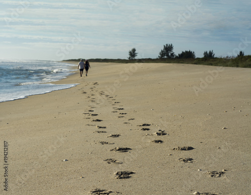 Foot prints in the sand