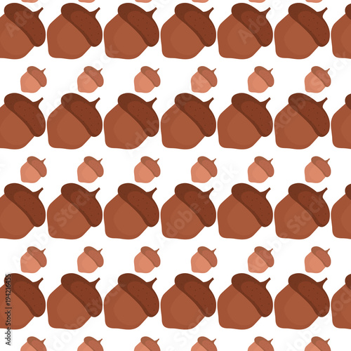 acorn pattern vector illustration