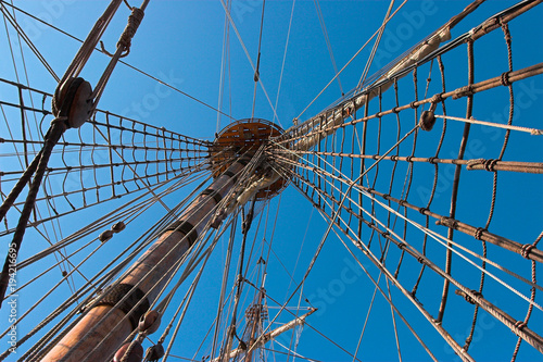 The mast of a sailboat. An ...