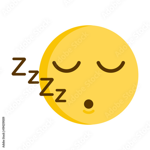 Sleeping emoticon. Vector of a cute smiley emoji icon