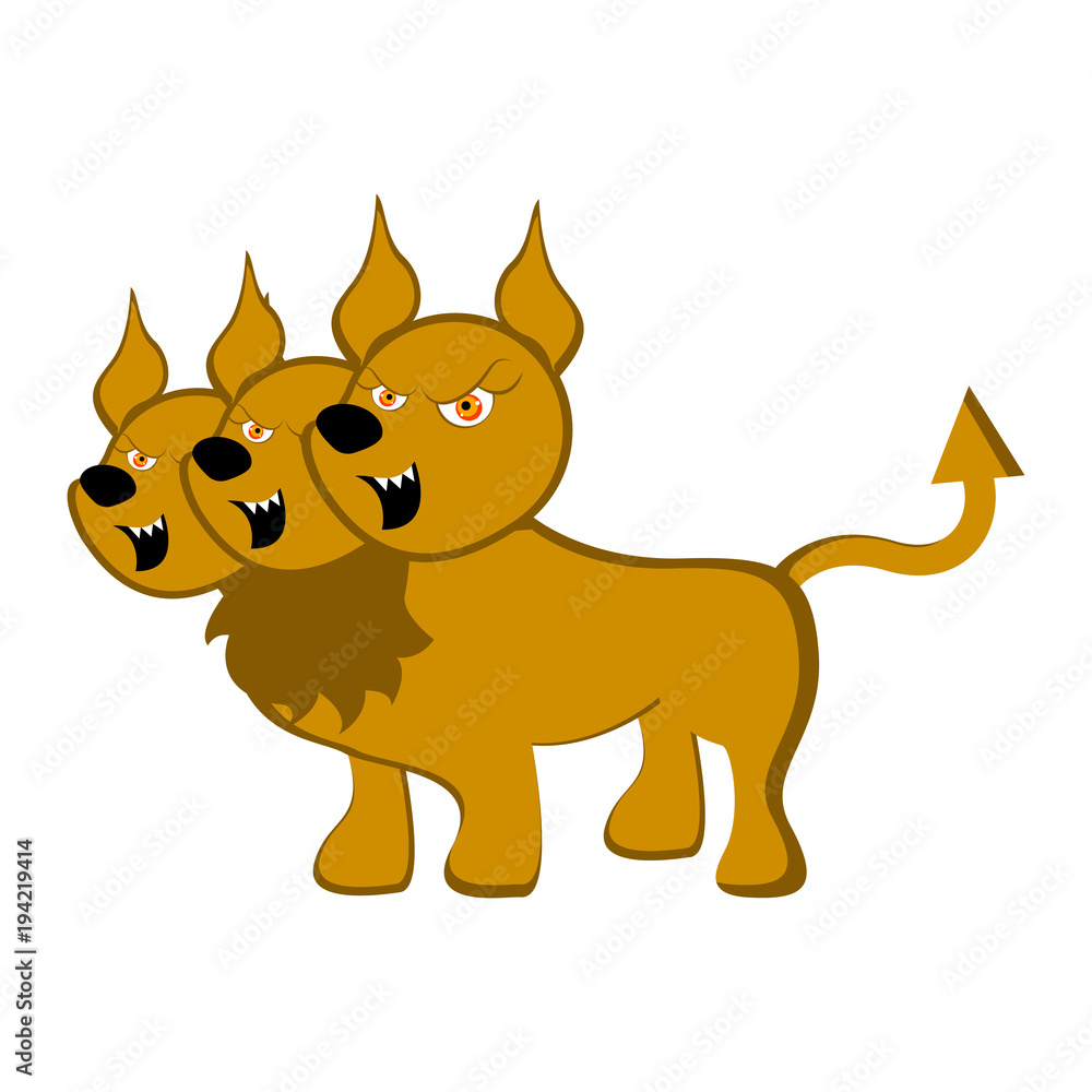 Cute cerberus. Fantasy creature Cute cerberus. Fantasy creature