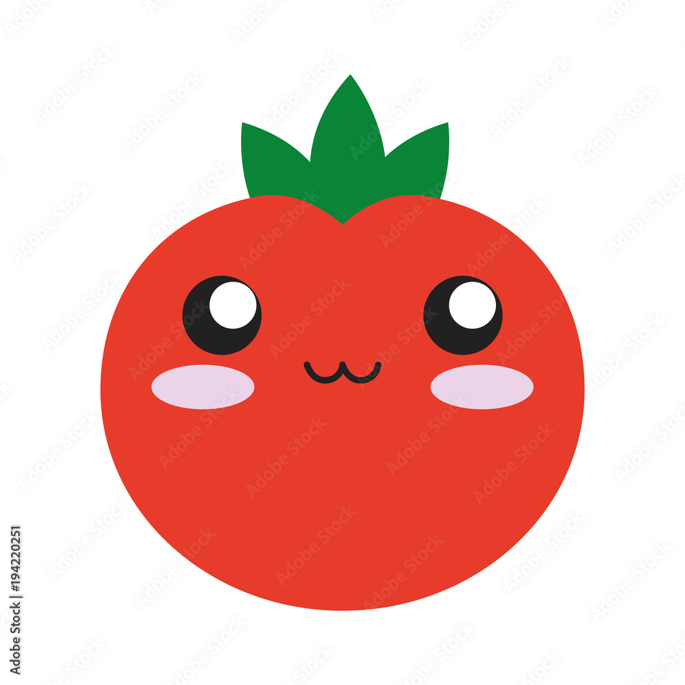 Obraz premium kawaii vegetables design concept