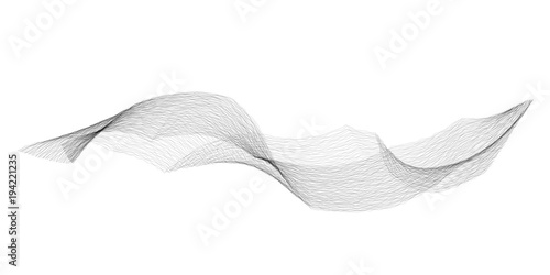 Polygonal vector smoke trail. Foggy black grunge wave trails with smoky effect illustration. Useful for background or overlay.