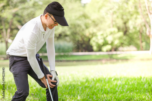 Sport injury play goft, Muscle injury concept.