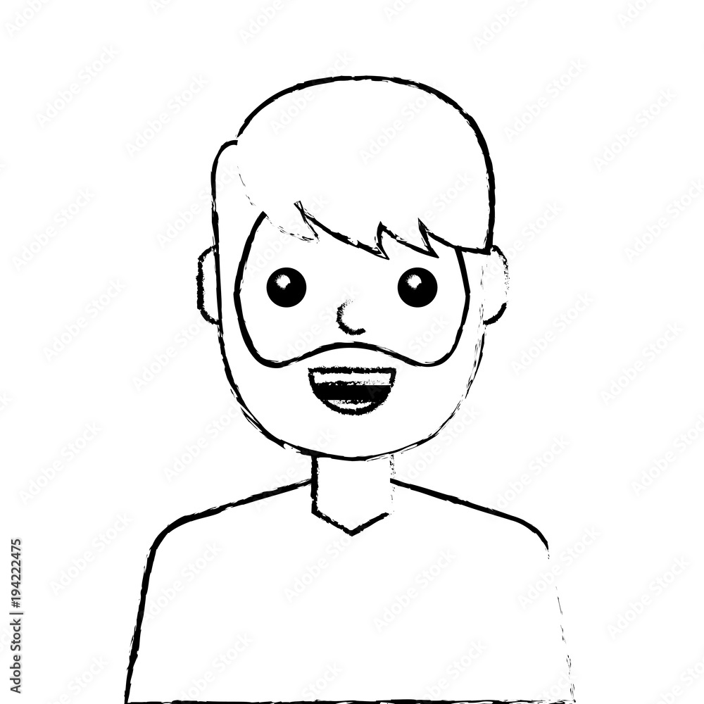 young man happy avatar character vector illustration design young man happy avatar character vector illustration design