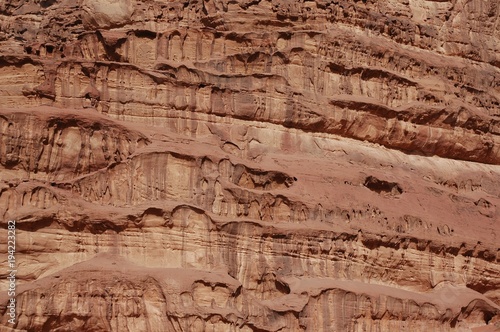 Détail de rocher, désert du Wadi Rum, Jordanie 