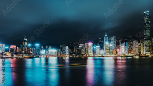 Photography Hong Kong cityscape at night