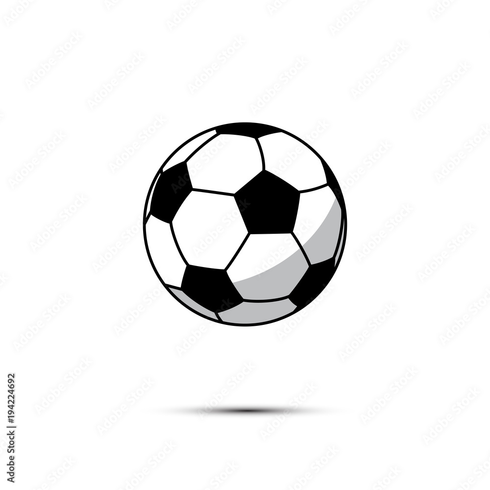 Obraz premium Football ball icon. Vector soccer ball isolated on white background.