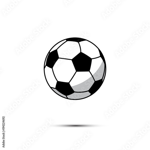 Football ball icon. Vector soccer ball isolated on white background.