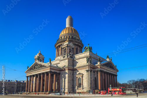 St. Isaac's Cathedral in St. Petersburg in winter