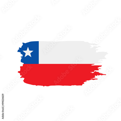 Chile flag, vector illustration