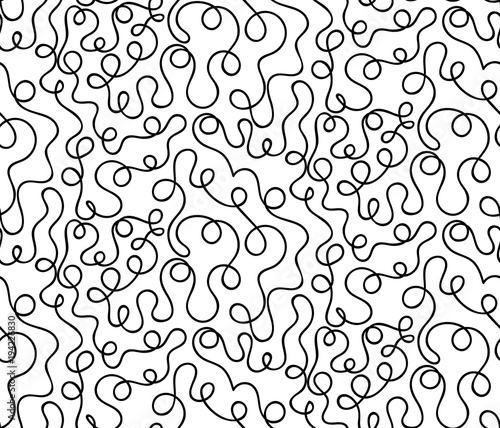 Vector floral background of drawn lines