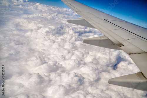 Sky and clouds from a plane over Spain 