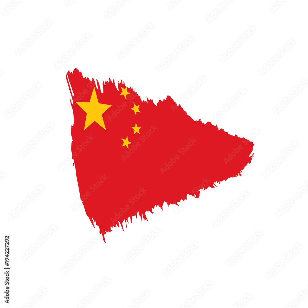 China flag, vector illustration China flag, vector illustration