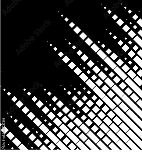 Vector Halftone Transition Abstract Wallpaper Pattern. Seamless Black And White Irregular Rounded Lines Background for modern flat web site design