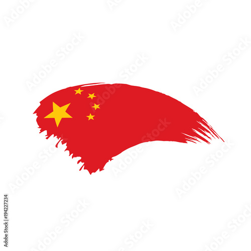 Canvas Print China flag, vector illustration