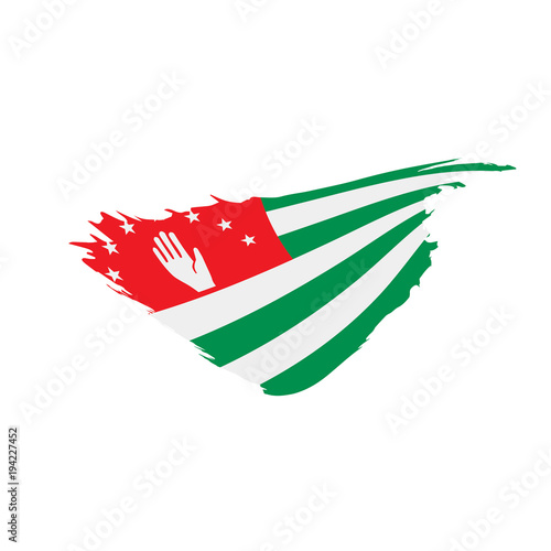 Abkhazia flag, vector illustration
