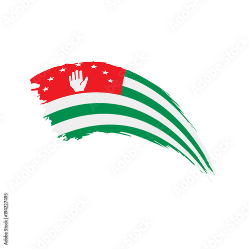 Abkhazia flag, vector illustration
